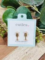 Gold Glass of Bubbly Studs