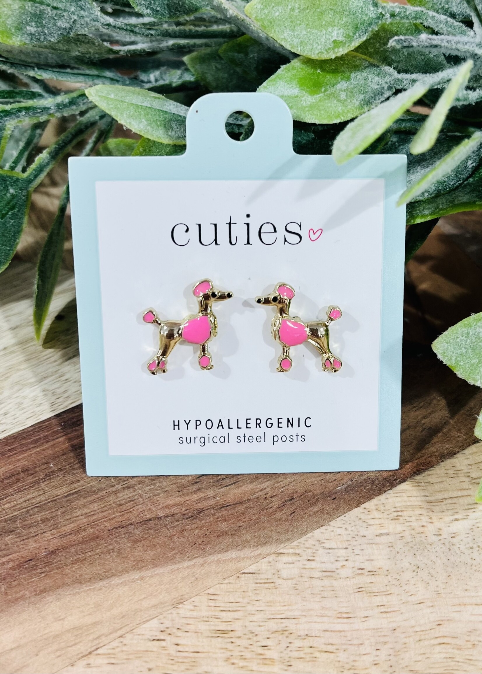 Pink Poodle Studs
