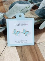 Periwinkle Mint Butterfly Studs