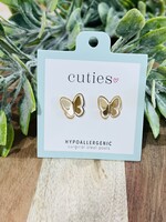 Gold Butterfly Cutout Studs