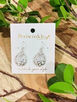 Silver Dangle with Aqua Crystal