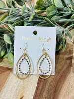 Periwinkle Gold Dangle Drop Earrings