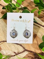 Periwinkle Filigree with French Blue Earrings