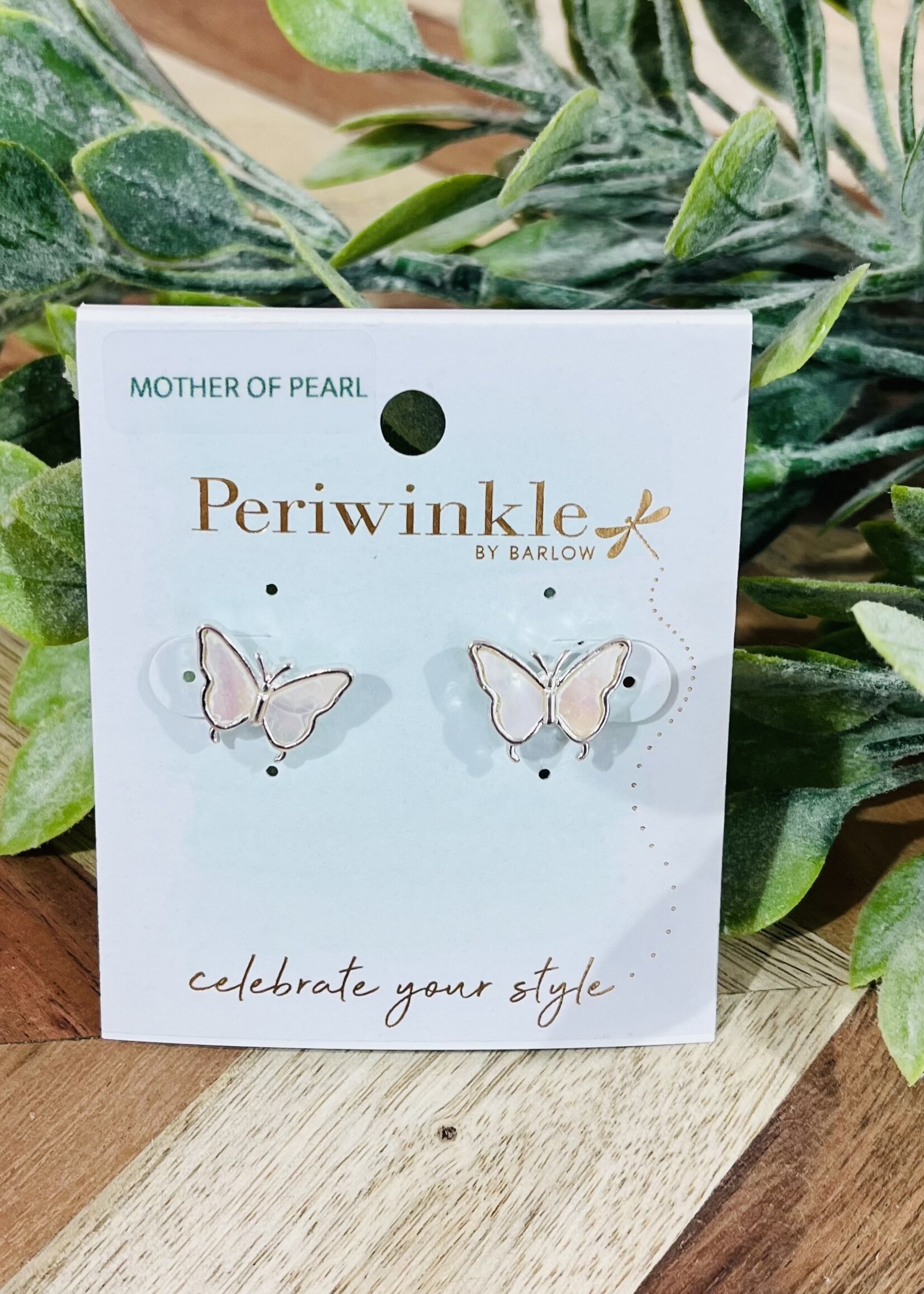 Periwinkle Iridescent Butterfly Earrings
