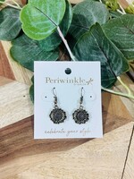 Periwinkle Sunflower Earrings
