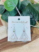 Periwinkle Matte Silver Cutout Earrings