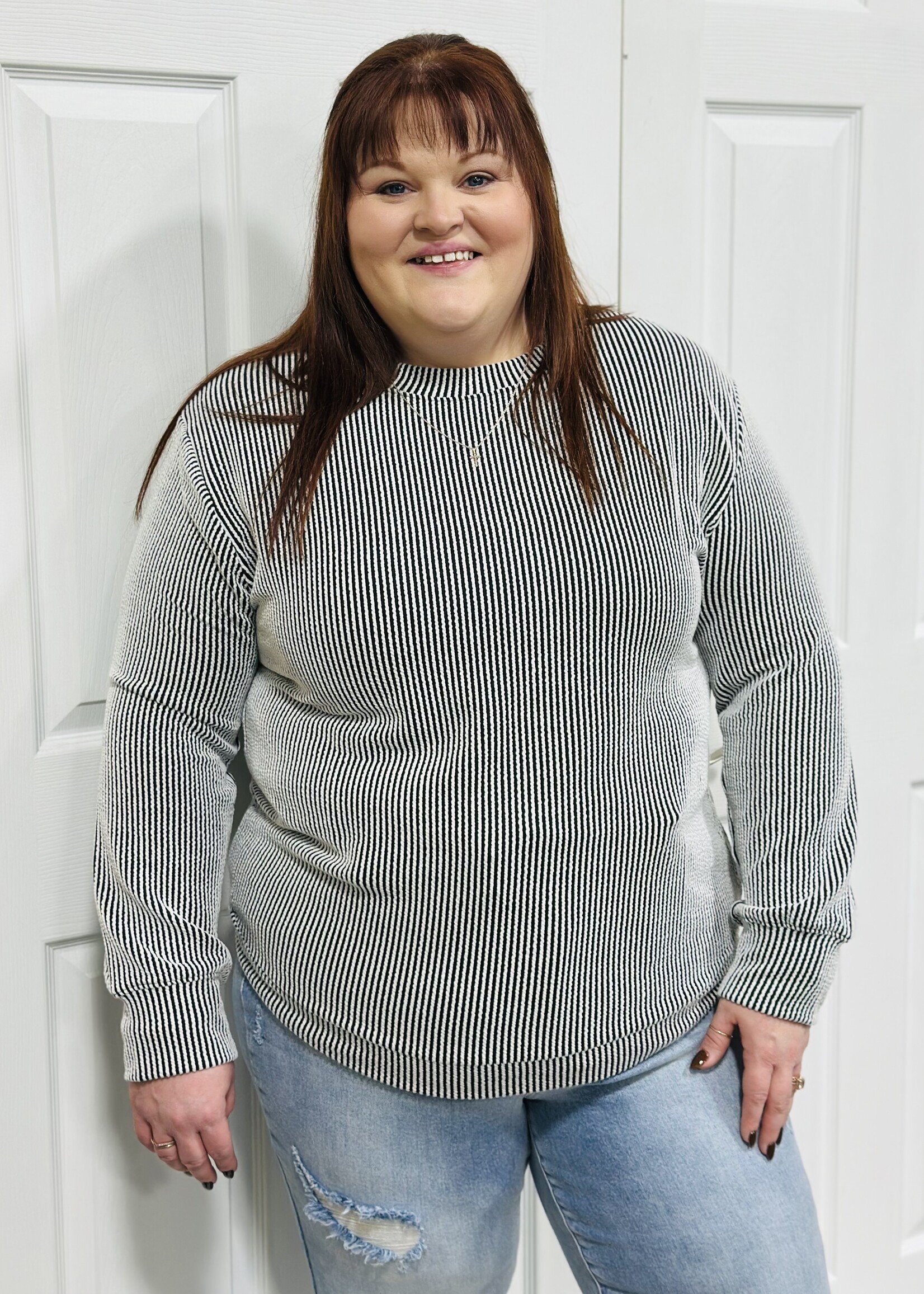 Zenana Ribbed Rounded Hem Top