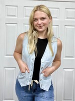 Zenana Light Wash Denim Vest