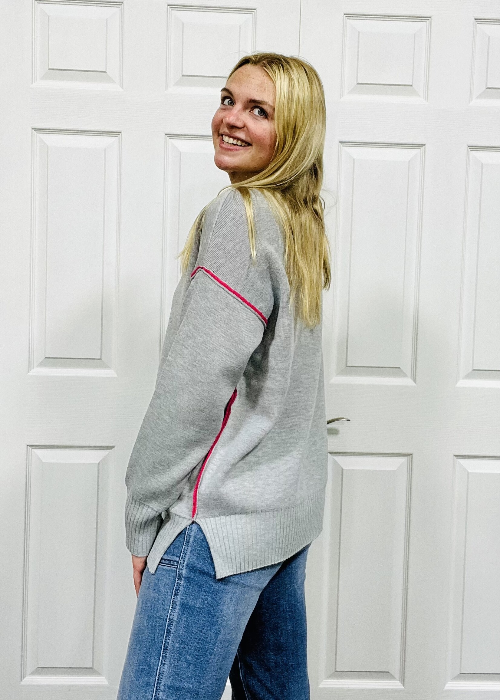 Zenana Contrast Sweater