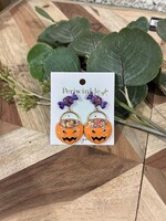 Periwinkle Jack-O-Lantern Earrings
