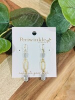 Periwinkle Silver Filigree Hoop Earrings