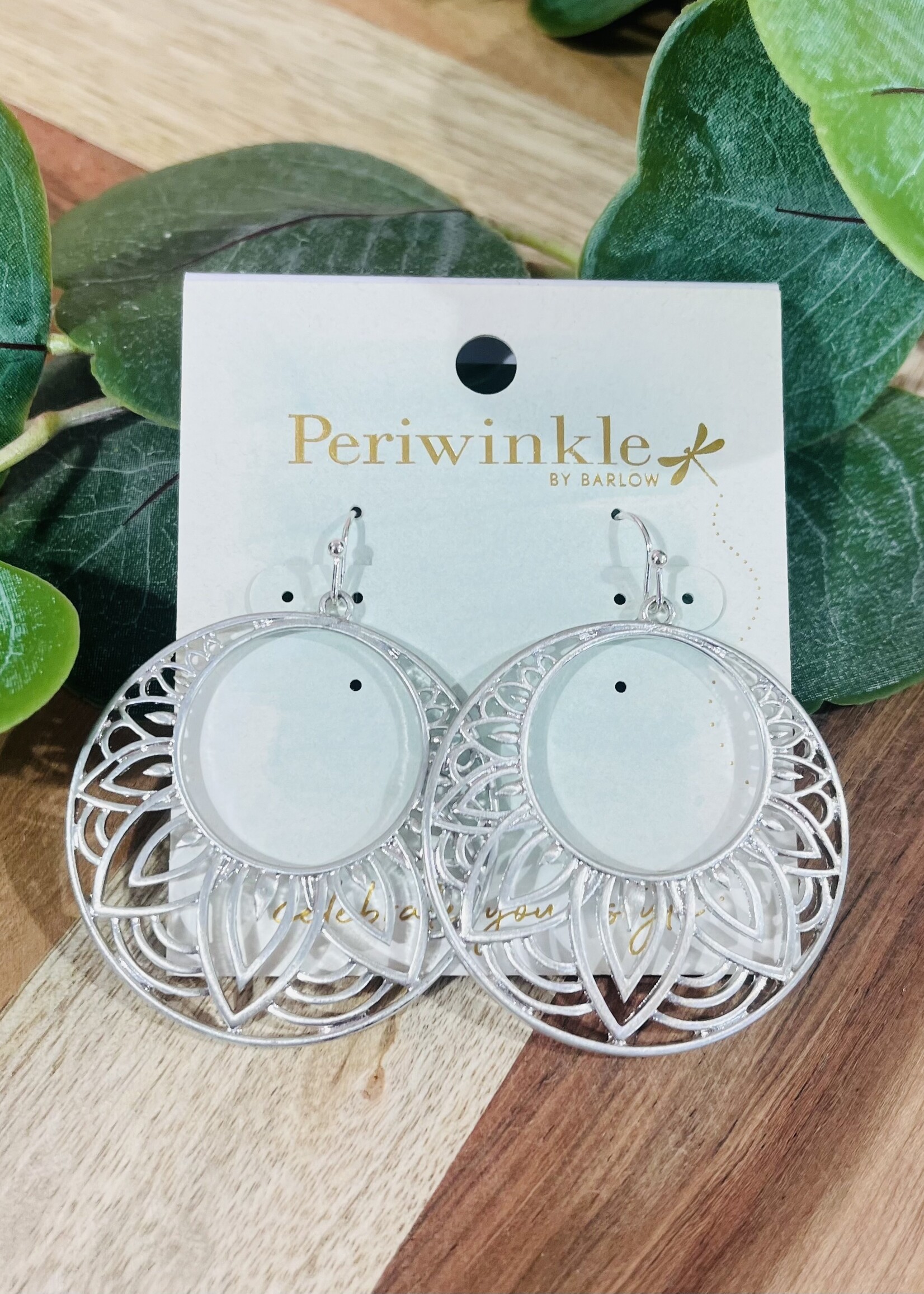 Periwinkle Colored Facet Dangle Earrings