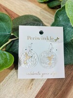 Periwinkle Hammered Hummingbird Earrings
