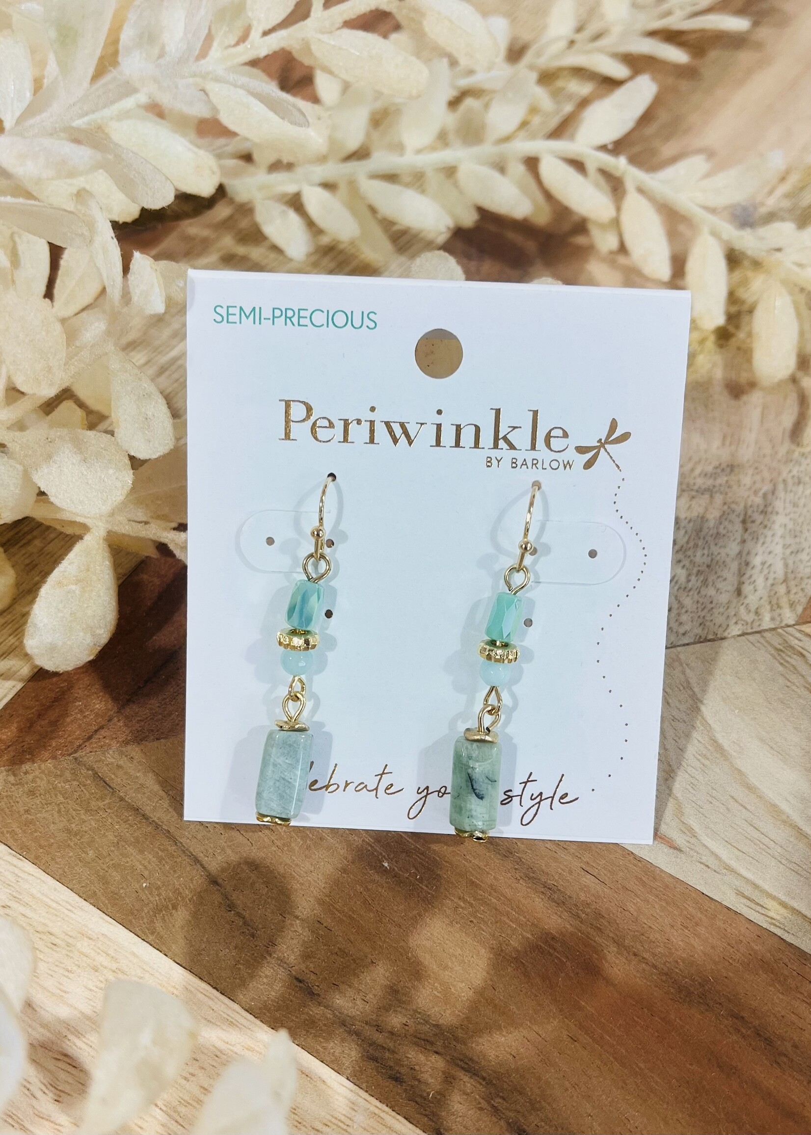 Periwinkle Amazonite Dangle Earrings