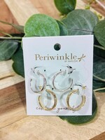 Periwinkle Hoop Earring Duo
