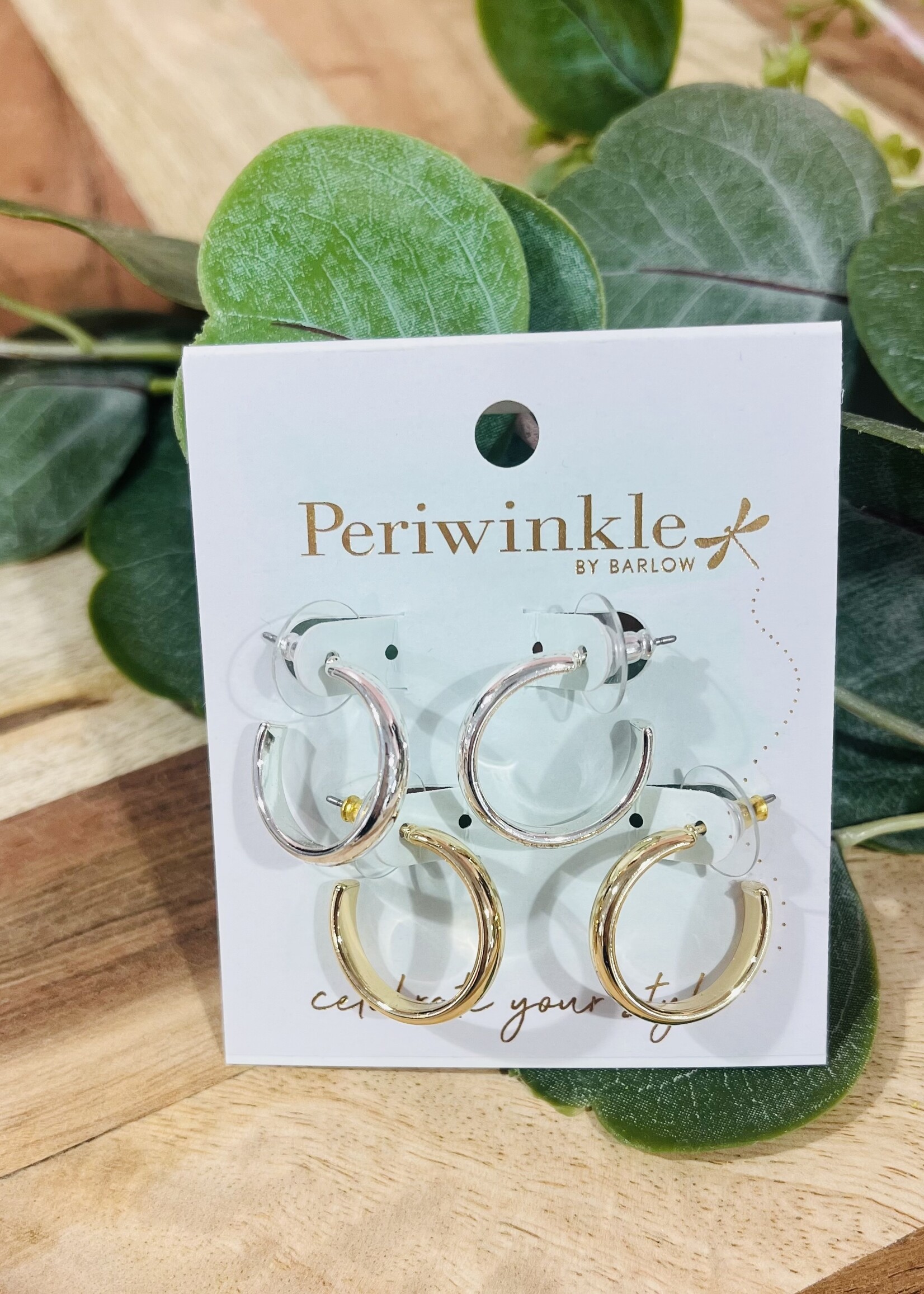Periwinkle Hoop Earring Duo