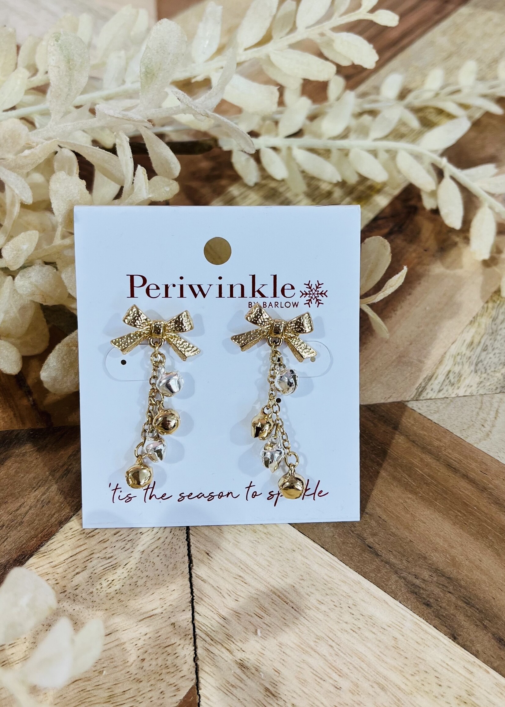 Periwinkle Bows & Bells Earrings
