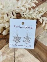 Periwinkle Silver Snowflake Earrings
