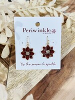Periwinkle Poinsettia Earrings