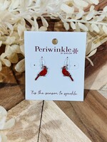 Periwinkle Cardinal Dangle Earrings