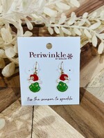 Periwinkle Enamel Grinch Earrings