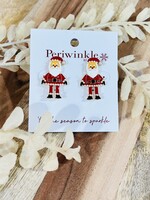Periwinkle Jolly Santa Earrings