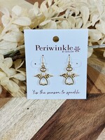 Periwinkle Gold Angel Earrings