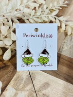 Periwinkle Stained Glass Grinch Earrings