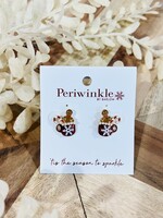 Periwinkle Hot Cocoa Stud Earrings