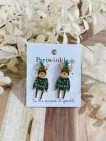 Periwinkle Ugly Sweater Rudolph Earrings