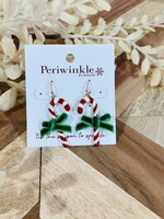 Periwinkle Candy Cane Dangle Earrings