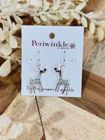 Periwinkle Shiny Rudolph Earrings