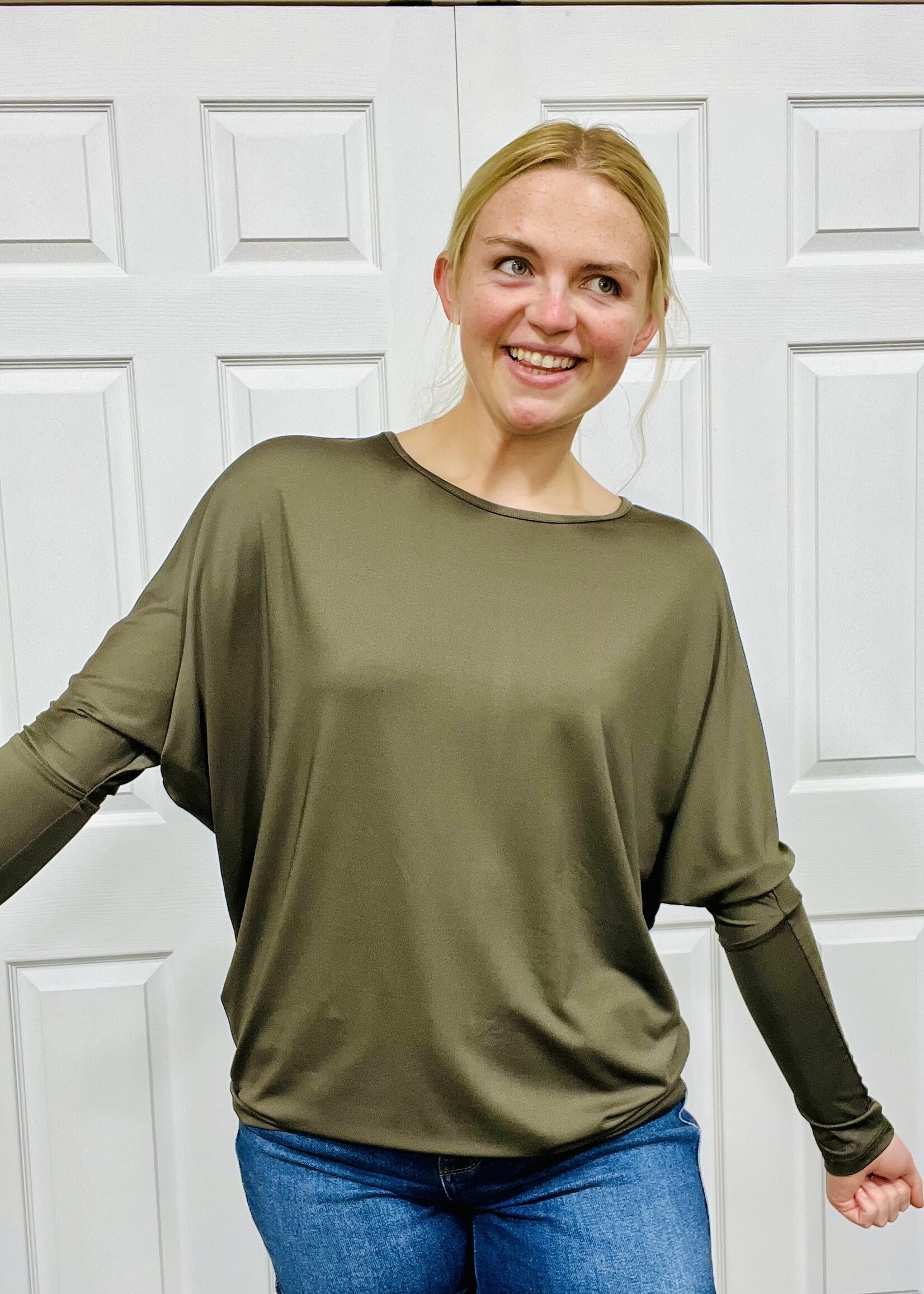 Grace+Emma Dolman Long Sleeve Layering Top
