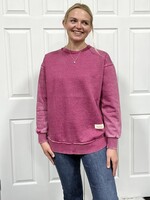 Southern Couture Comfy Round Here Pullover in Boysenberry