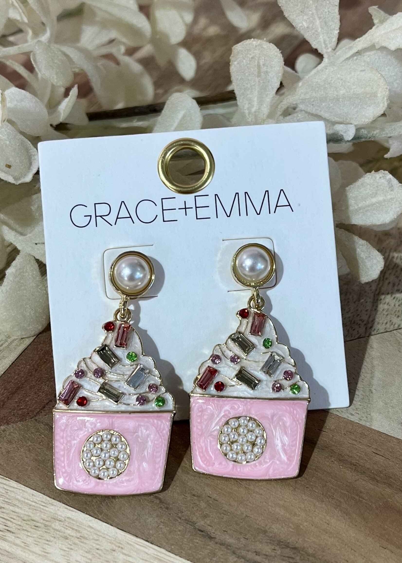 Grace+Emma Sparkly Cupcake Earrings