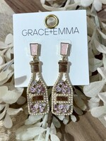 Grace+Emma Sparkly Champagne Earrings