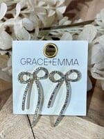 Grace+Emma Sparkly Bow Earrings