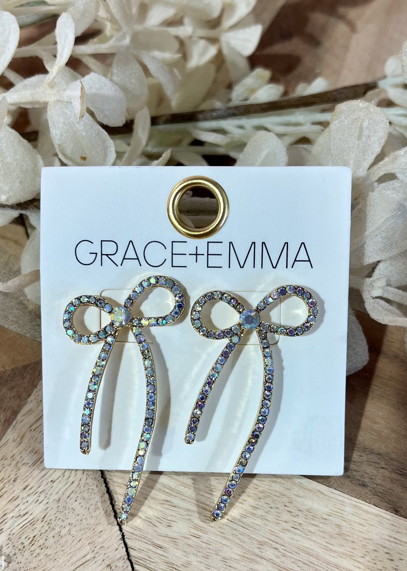 Grace+Emma Sparkly Bow Earrings