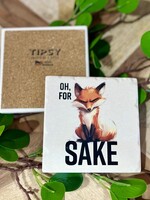 For Fox Sake Ceramic Coaster