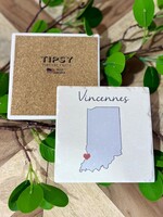 Tipsy Coaster Love Your Town Ceramic Coaster-Vincennes Edition