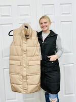 Katydid Long Puffer Vest