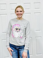 Southern Couture Disco Santa Long Sleeve Graphic Tee