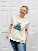 Southern Couture Come Let Us Adore Him Tree Graphic Tee