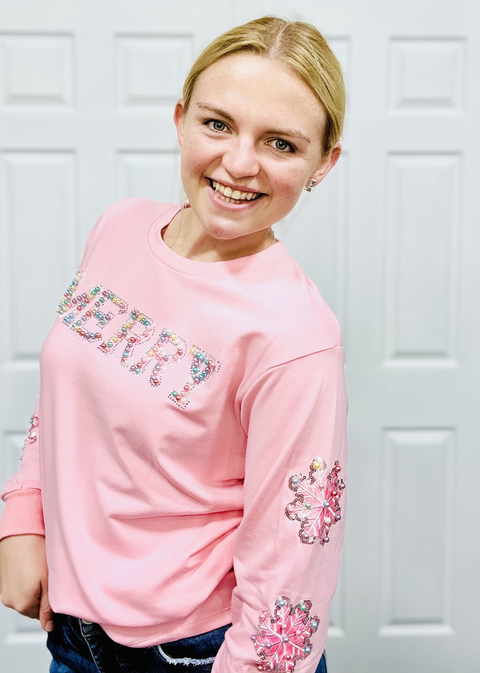 Grace+Emma Pearl “Merry” Sweatshirt