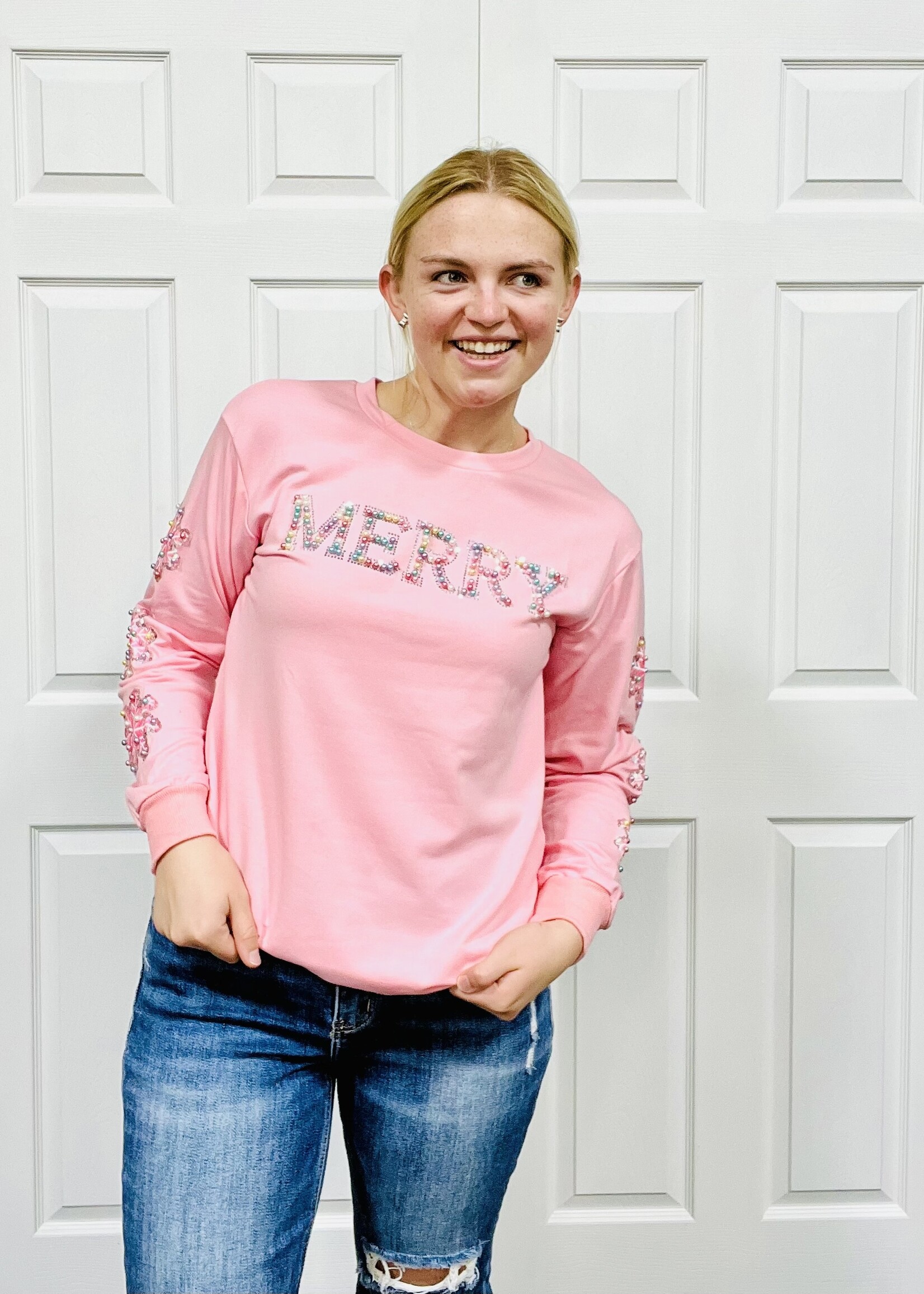 Grace+Emma Pearl “Merry” Sweatshirt