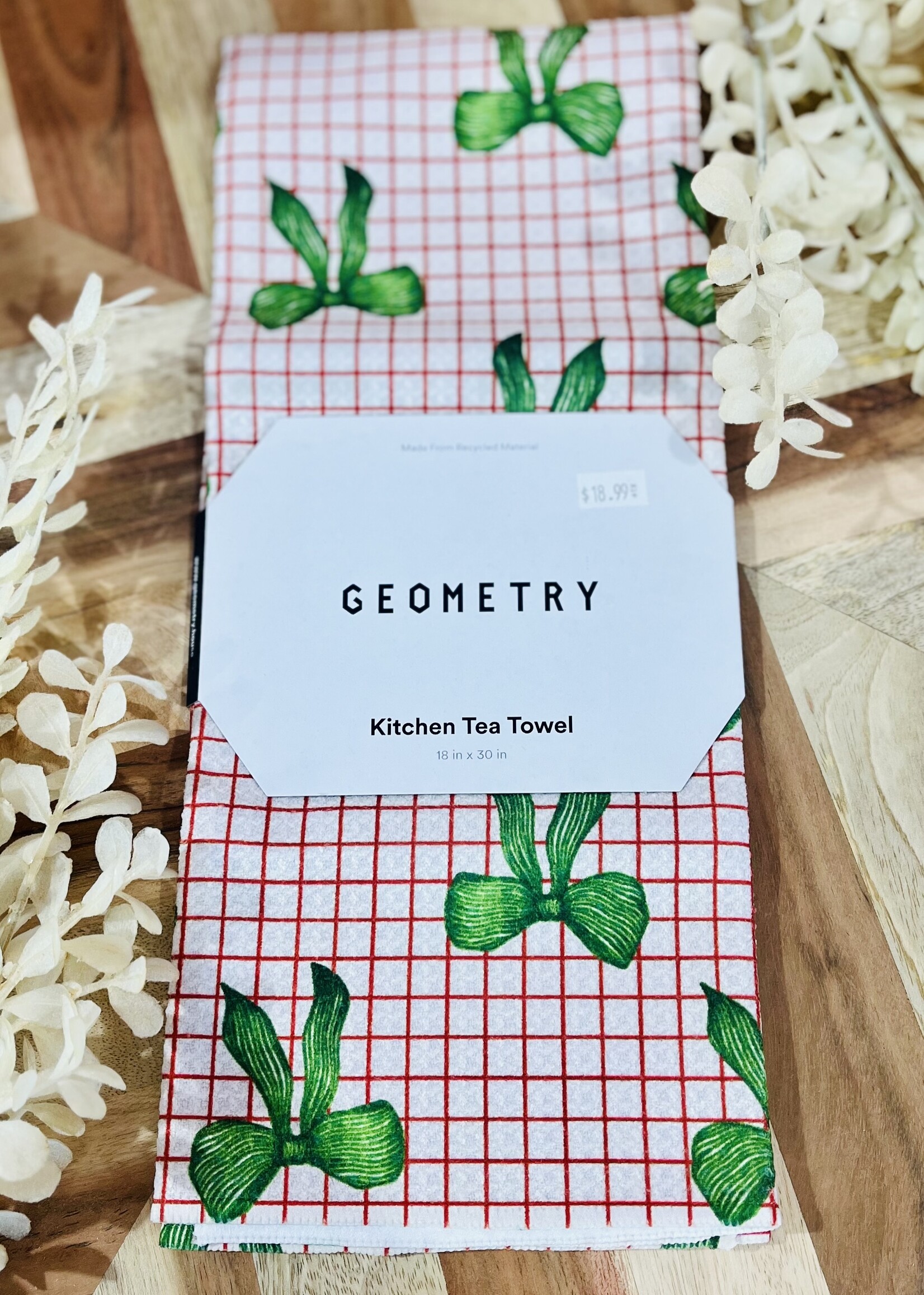 Ribbon and Cheer Tea Towel