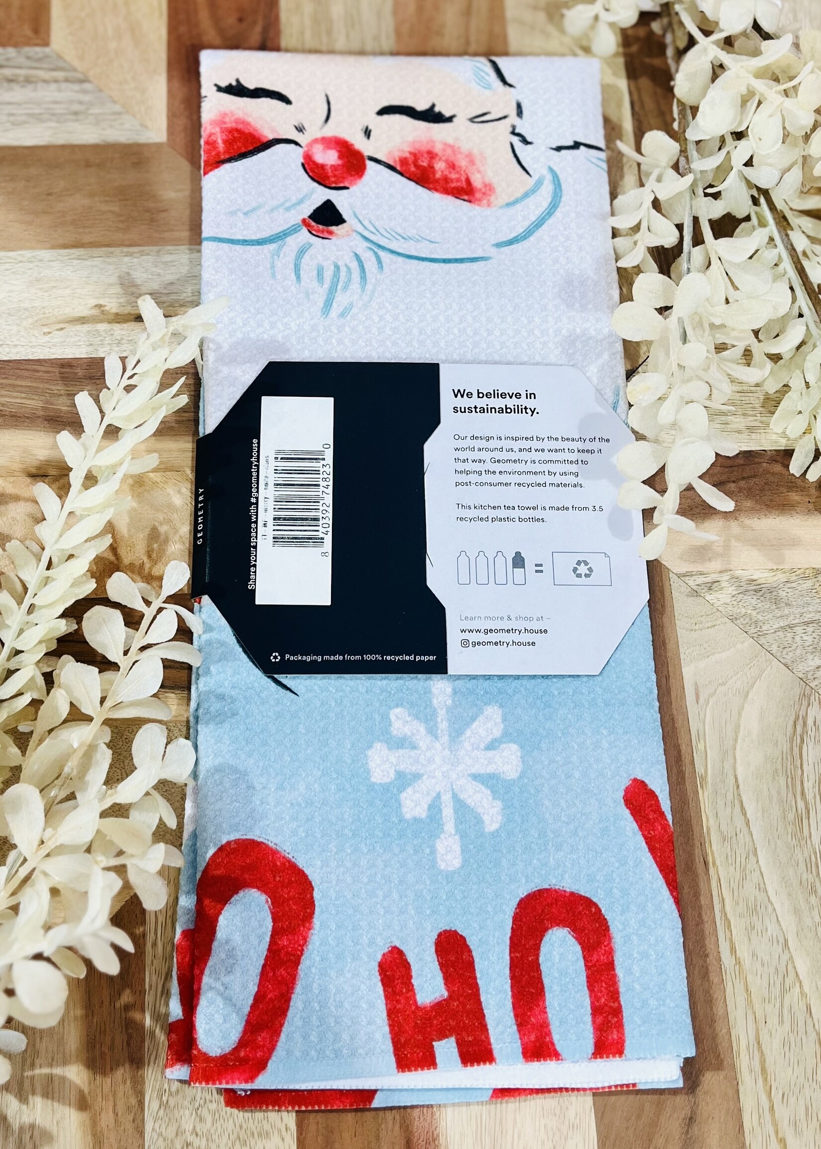 Merry Santa Claus Tea Towel