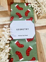 Heart Stockings Tea Towel