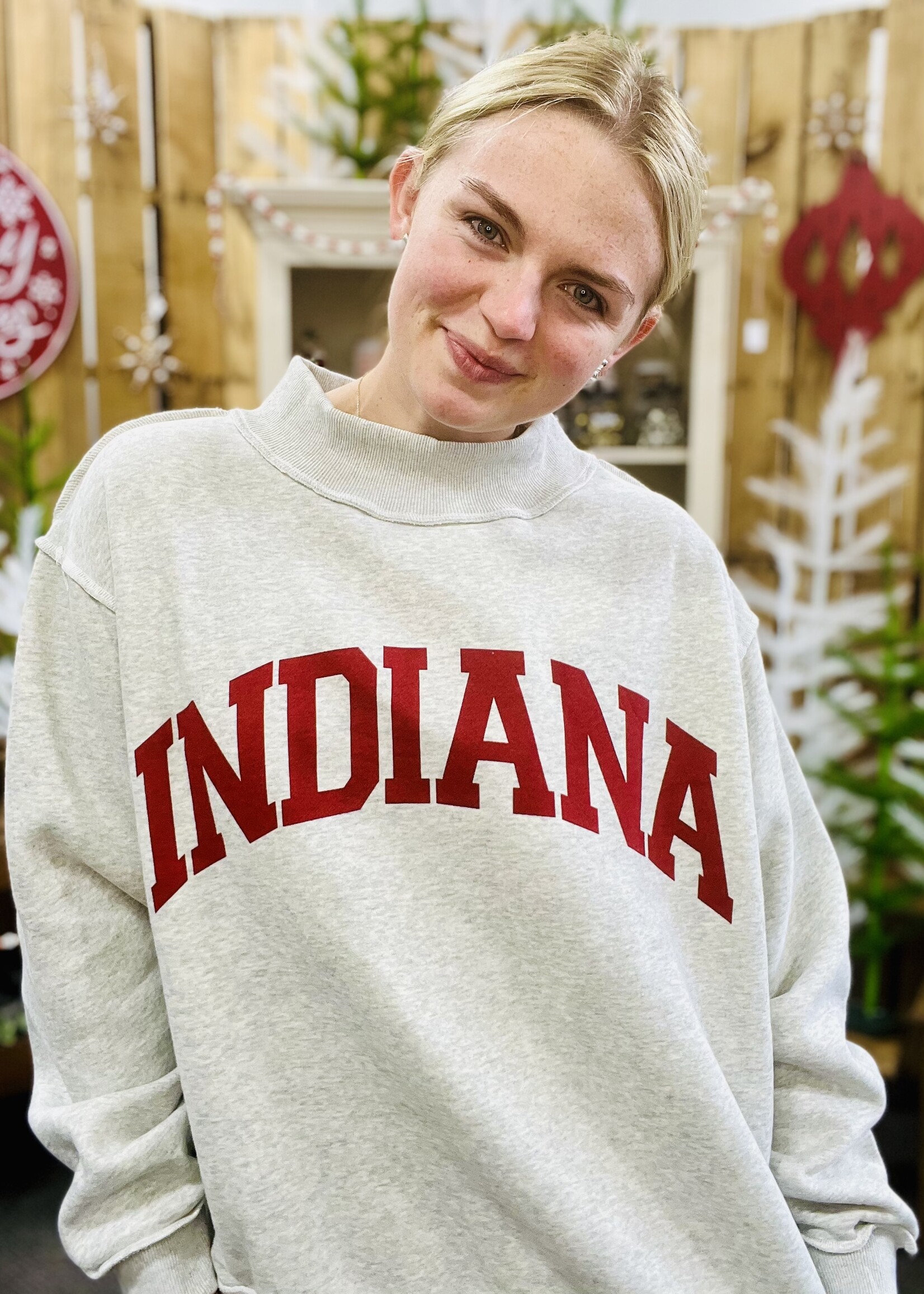 Bucketlist Indiana Reversible Mock Neck Pullover