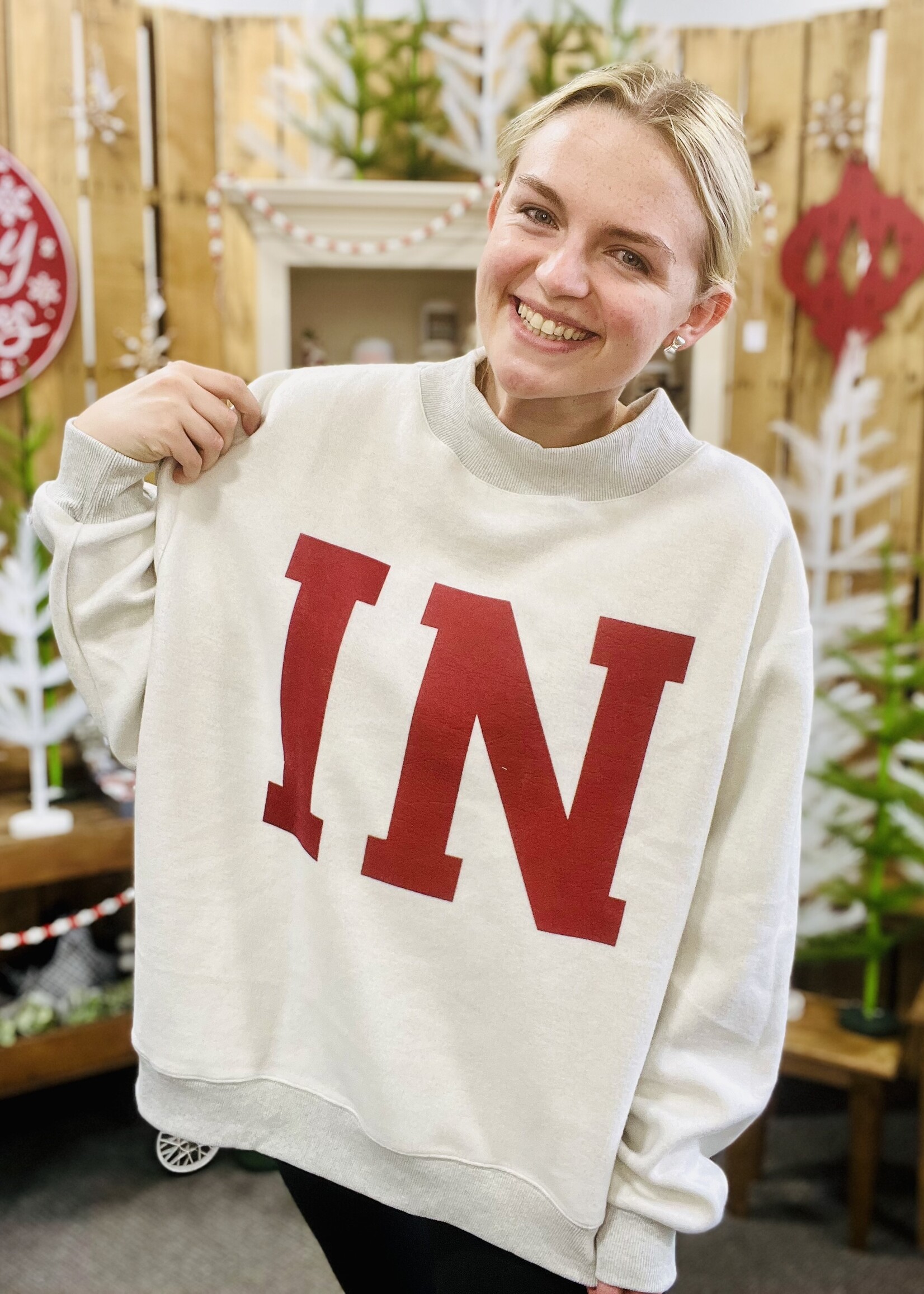 Bucketlist Indiana Reversible Mock Neck Pullover